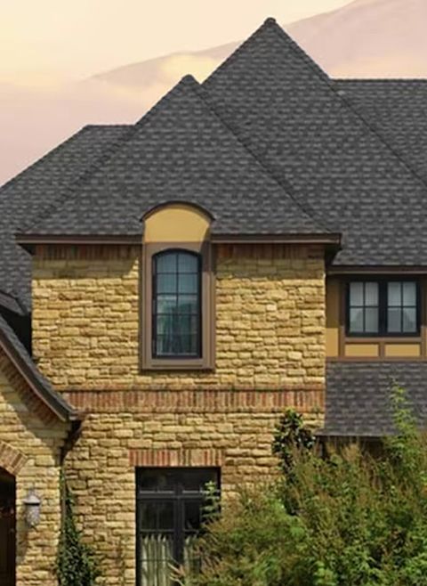 A home with a finished GAF shingle roof